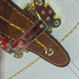 b.o.c White and Tan Leather Strap with Gold Details